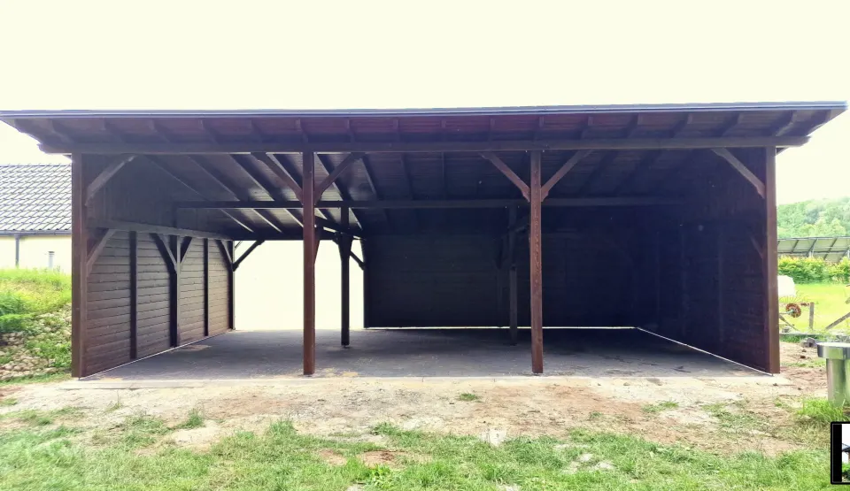 Wiata drewniana jednospadowa 6m x 10m, zdjęcie 4 z 5