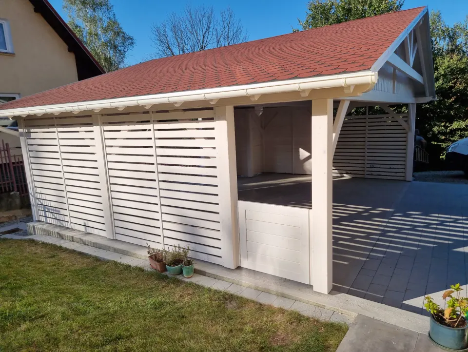 Wiata drewniana 6m x 8m w stylu skandynawskim, zdjęcie 3 z 10