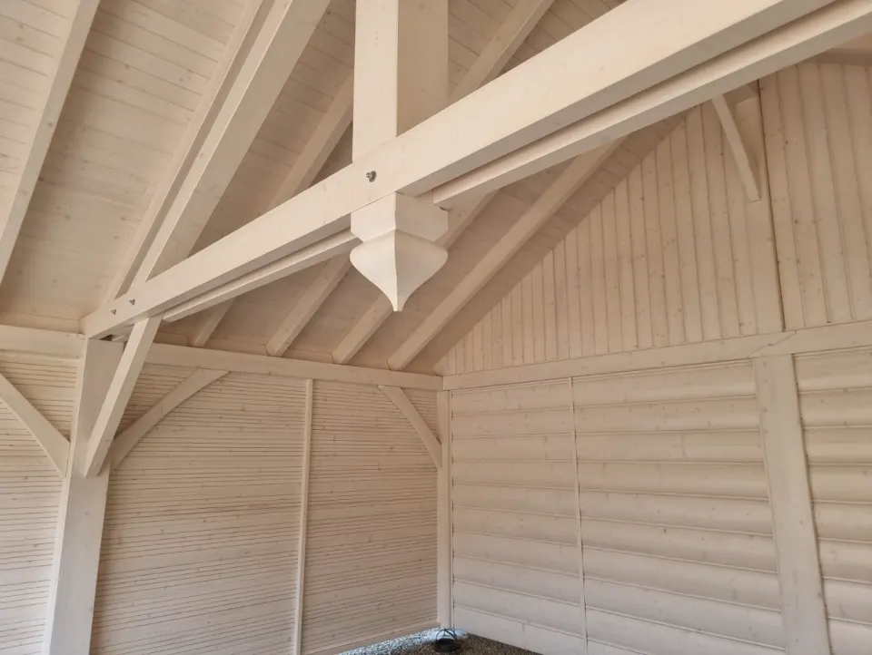 Wiata drewniana 7m x 10m, garażowa, zdobiona, zdjęcie 11 z 13
