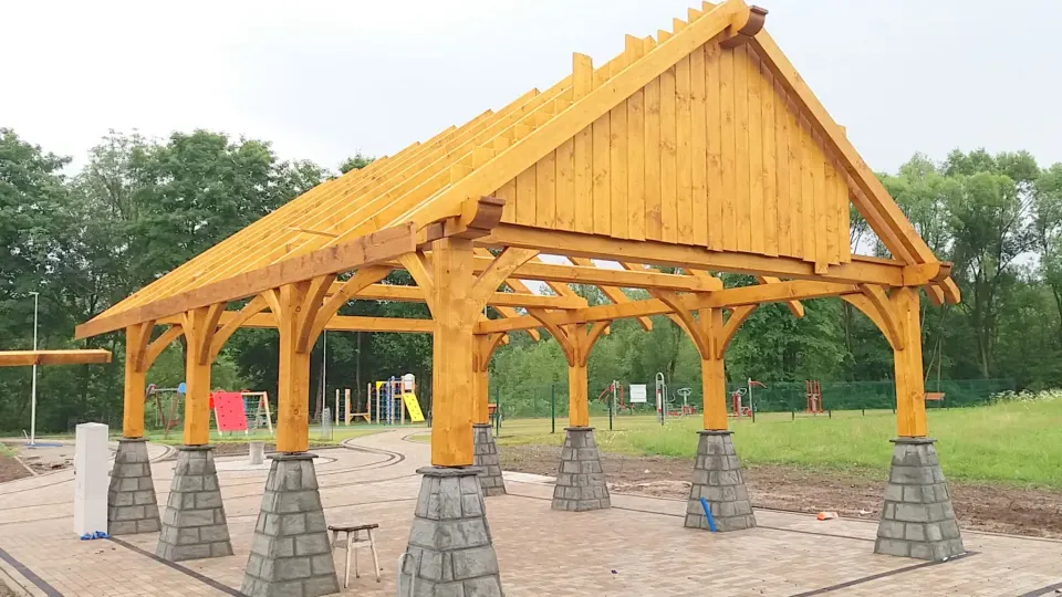Wiata drewniana 5m x 7m Słopnice, zdjęcie 10 z 11