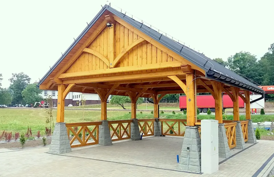 Wiata drewniana 5m x 7m Słopnice