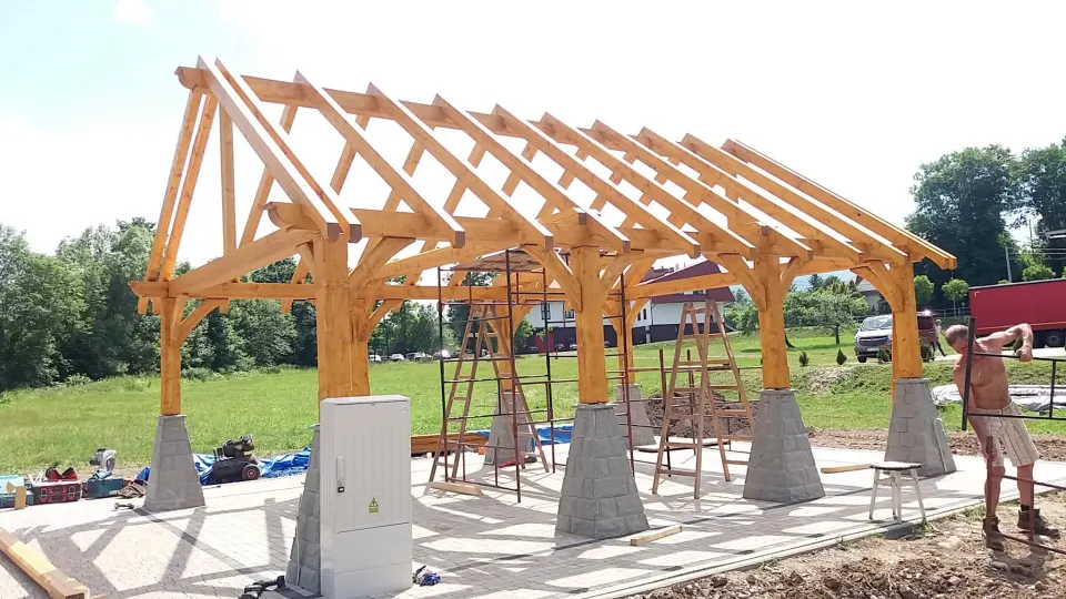 Wiata drewniana 5m x 7m Słopnice, zdjęcie 9 z 11