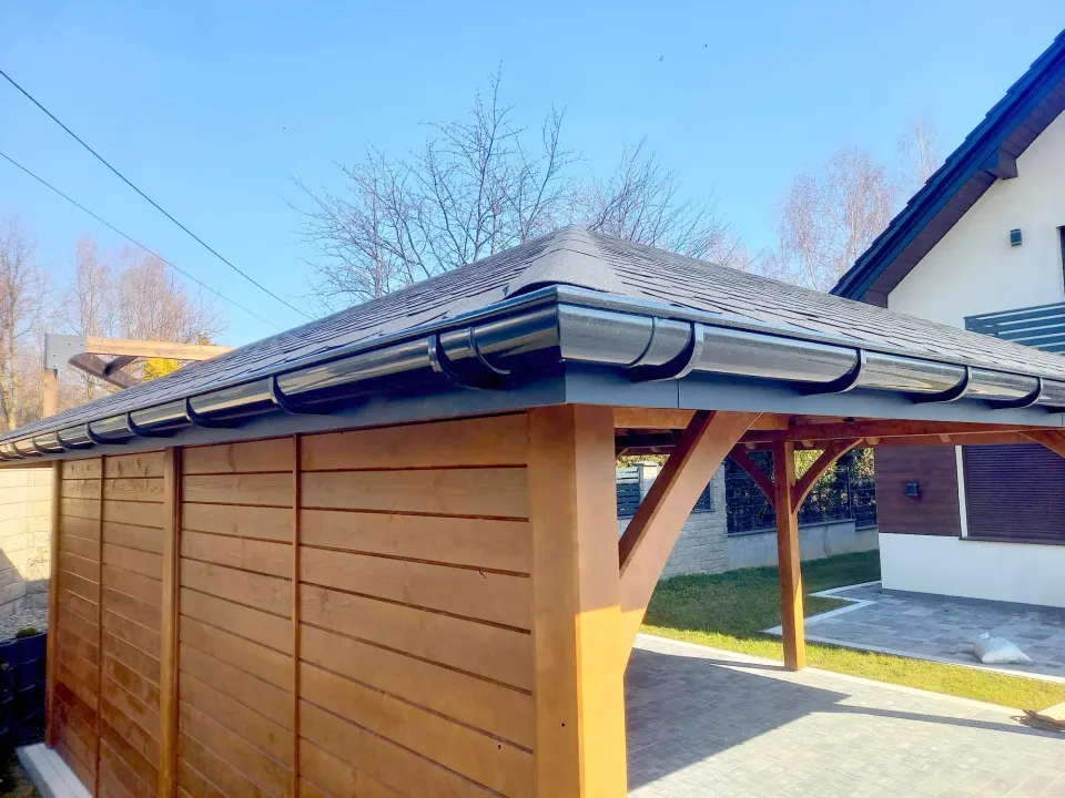 Wiata drewniana 6×6 dwustanowiskowa - Bochnia, zdjęcie 9 z 10