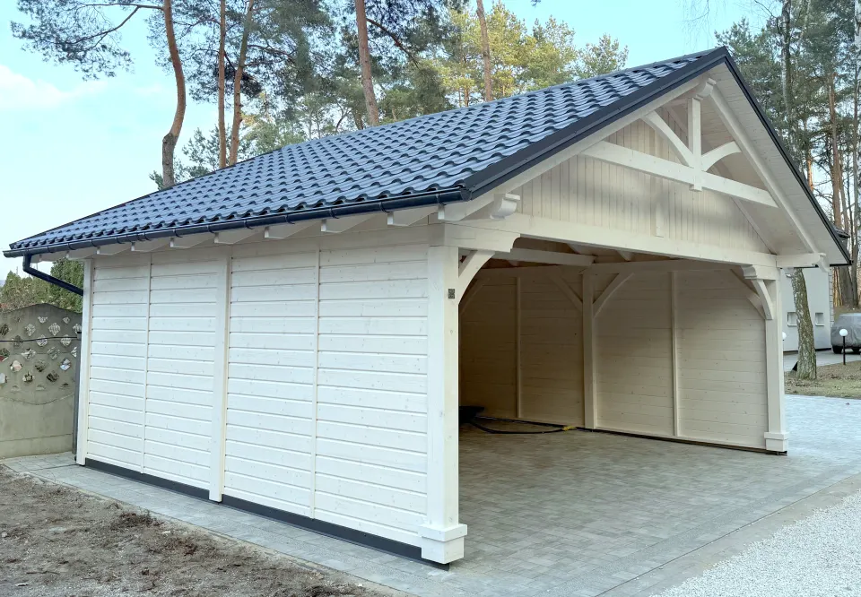 Wiata drewniana 6×6 dwuspadowa - Warszawa
