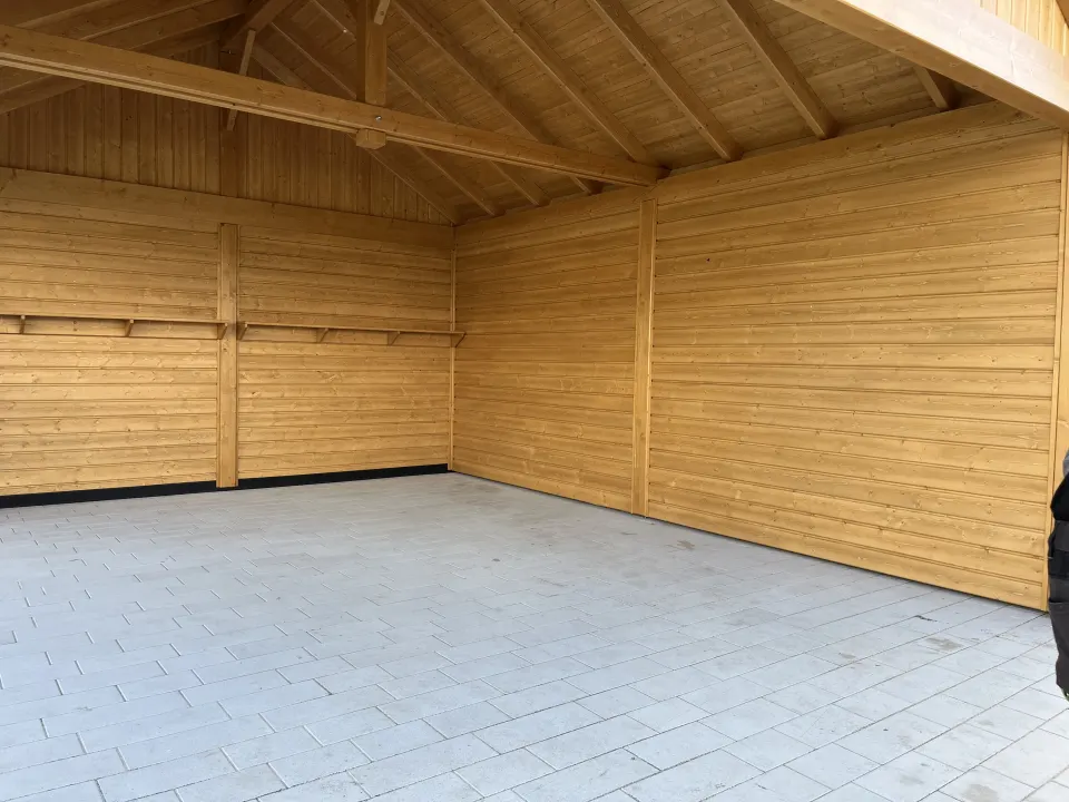 Wiata drewniana 10×5 z pomieszczeniem gospodarczym 4x5, zdjęcie 10 z 10