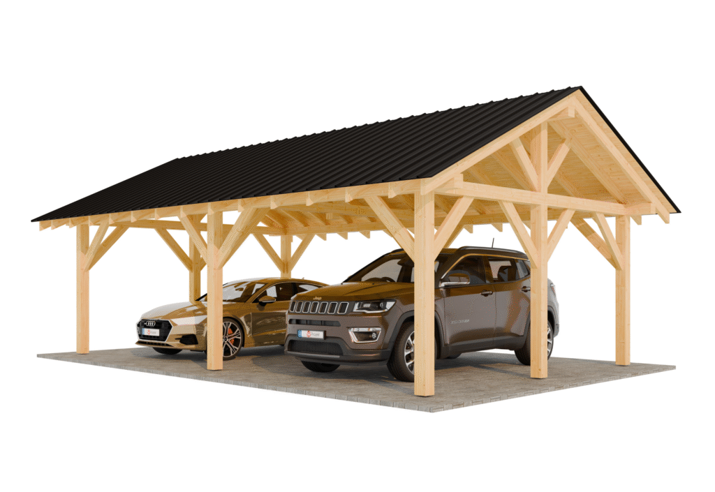 Projekt wiaty drewnianej 5m x 7m